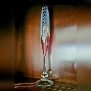 Elegant Multicolor Blown Glass Art Sculpture